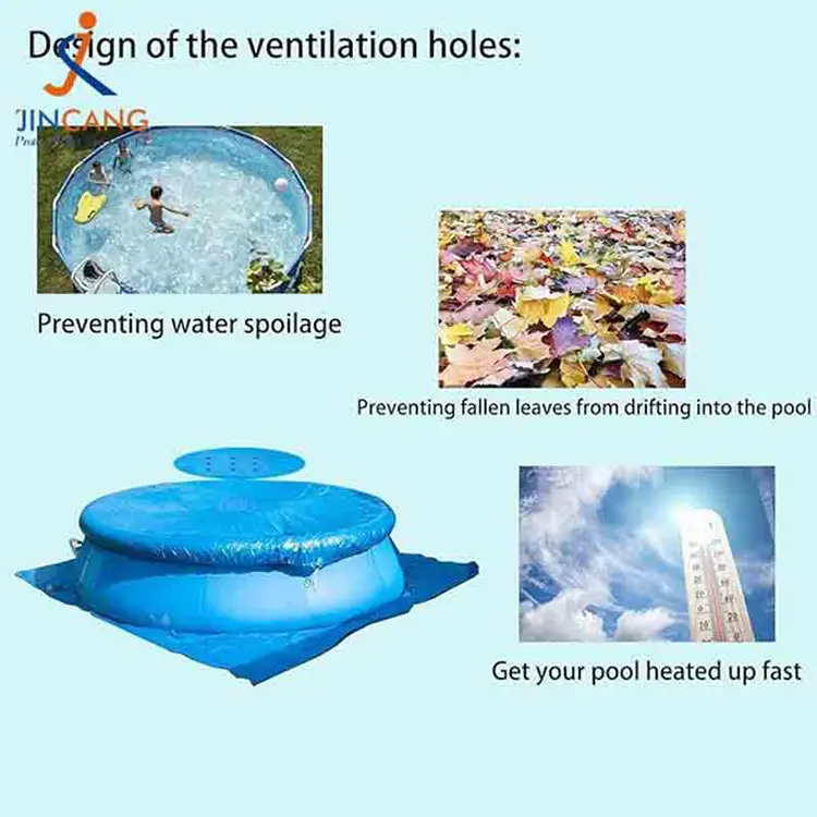 Сребрена сина покривка на базен